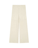 Pantalon en maille ajoure ecru Romy