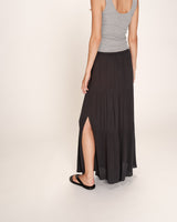 Jupe longue fluide anthracite Ronsard