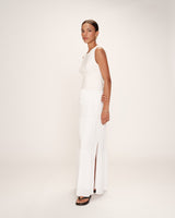 Jupe longue fluide ecru Ronsard