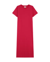 Robe t-shirt longue cerise Rosalie