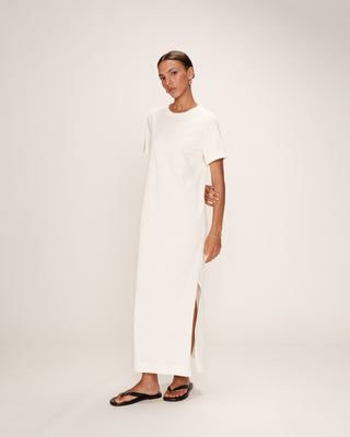 ROBE MI-LONGUE ECRU ROSALIE