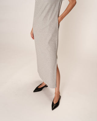 ROBE MI-LONGUE GRIS ROSALIE