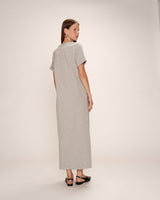 Robe t-shirt longue gris Rosalie