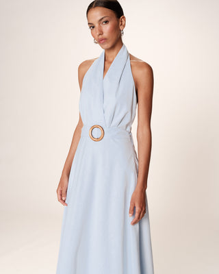ROBE LONGUE BLEU ROSAMOUR
