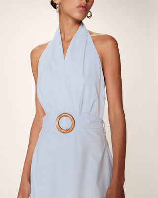 ROBE LONGUE BLEU ROSAMOUR