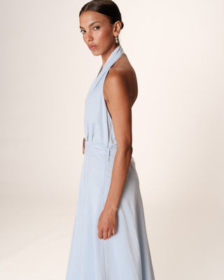 ROBE LONGUE BLEU ROSAMOUR
