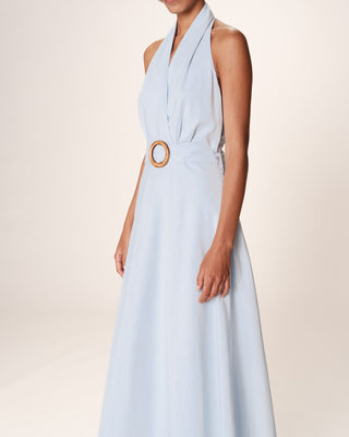 ROBE LONGUE BLEU ROSAMOUR
