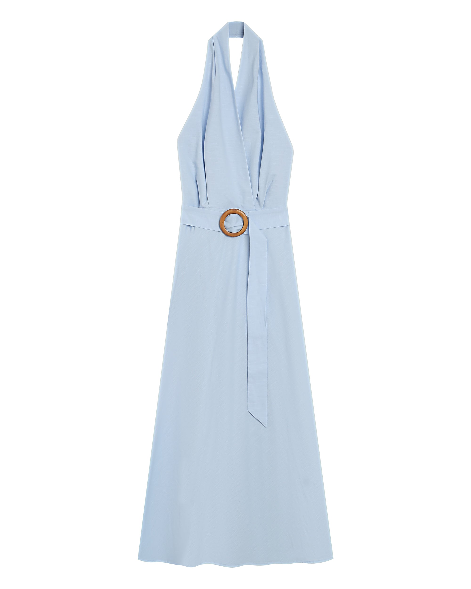 Robe longue dos nu bleu Rosamour