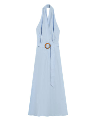 ROBE LONGUE BLEU ROSAMOUR