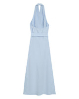 Robe longue dos nu bleu Rosamour