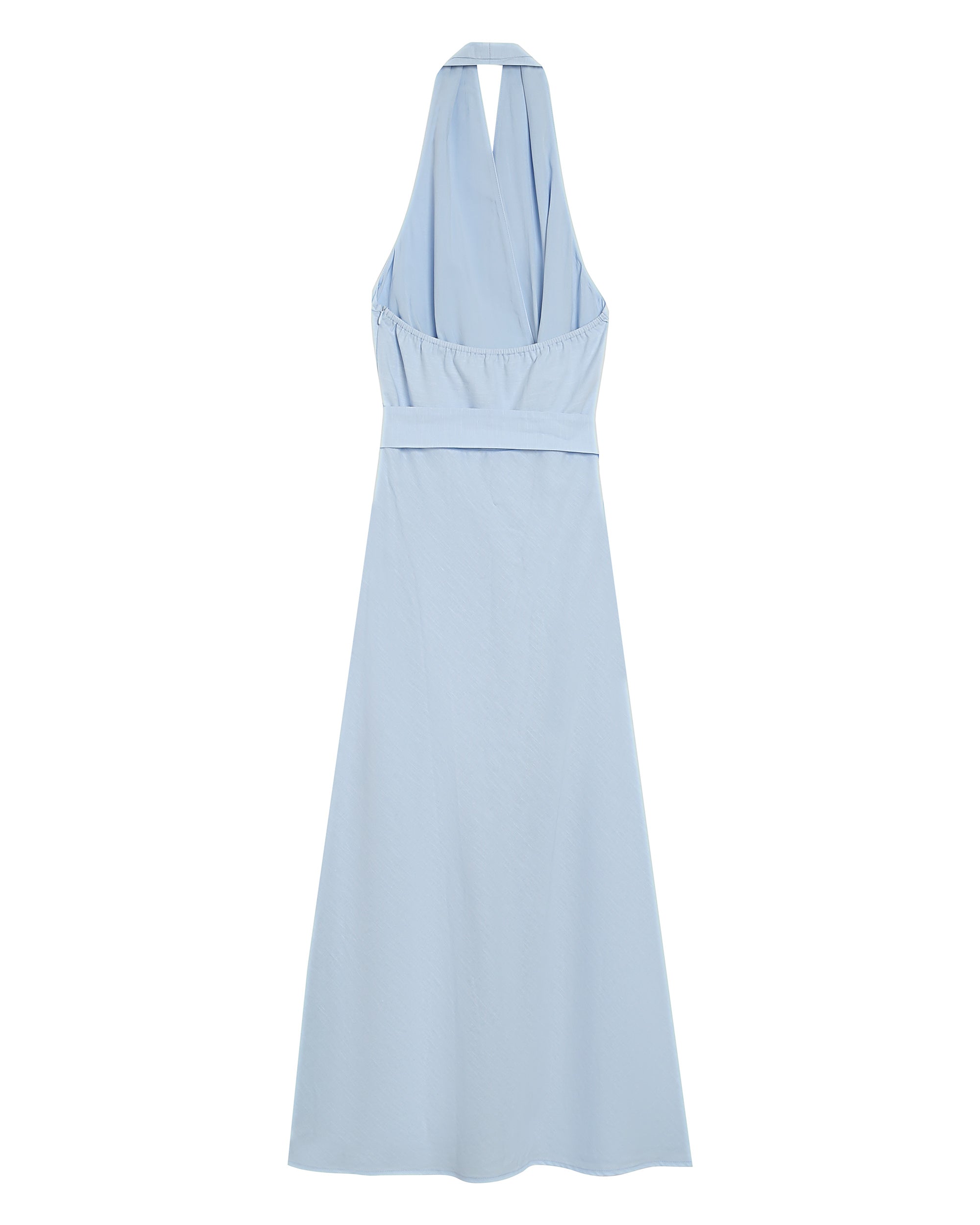 Robe longue dos nu bleu Rosamour