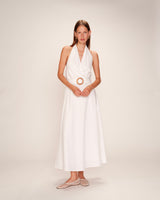 Robe longue dos nu ecru Rosamour