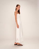 Robe longue bustier ecru Rosebella