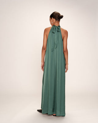ROBE MI-LONGUE EMERAUDE ROSE