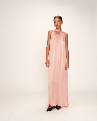 ROBE MI-LONGUE ROSE ROSE