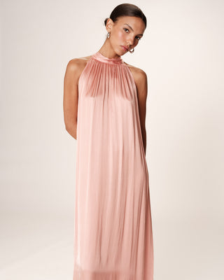 ROBE MI-LONGUE ROSE ROSE