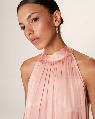 ROBE MI-LONGUE ROSE ROSE