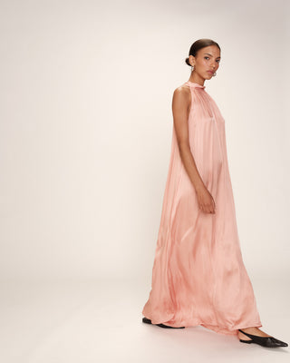 ROBE MI-LONGUE ROSE ROSE