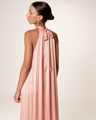 ROBE MI-LONGUE ROSE ROSE