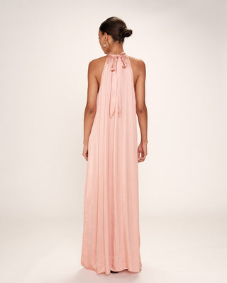ROBE MI-LONGUE ROSE ROSE