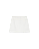 Short linen & cotton skirt ecru Roso_13265