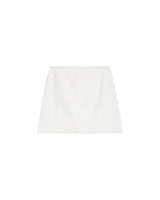 Short linen & cotton skirt ecru Roso_13265