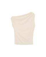 Top asymetrique drape ecru Rotonde