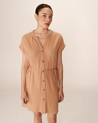 SHORT DRESS CAMEL DRESS