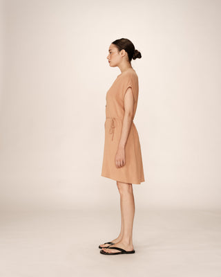 ROBE COURTE CAMEL ROZANA