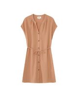Robe courte en coton camel Rozana