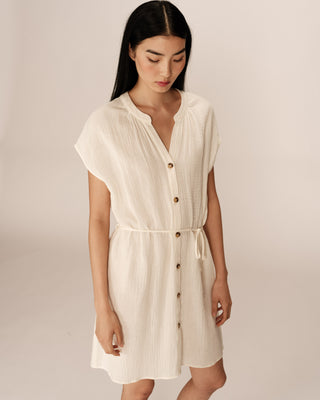 ROBE COURTE ECRU ROZANA