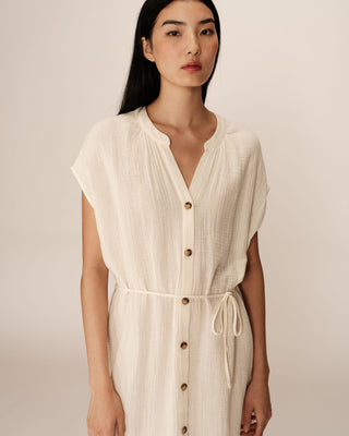 ROBE COURTE ECRU ROZANA