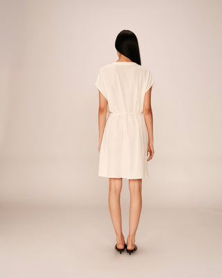ROBE COURTE ECRU ROZANA