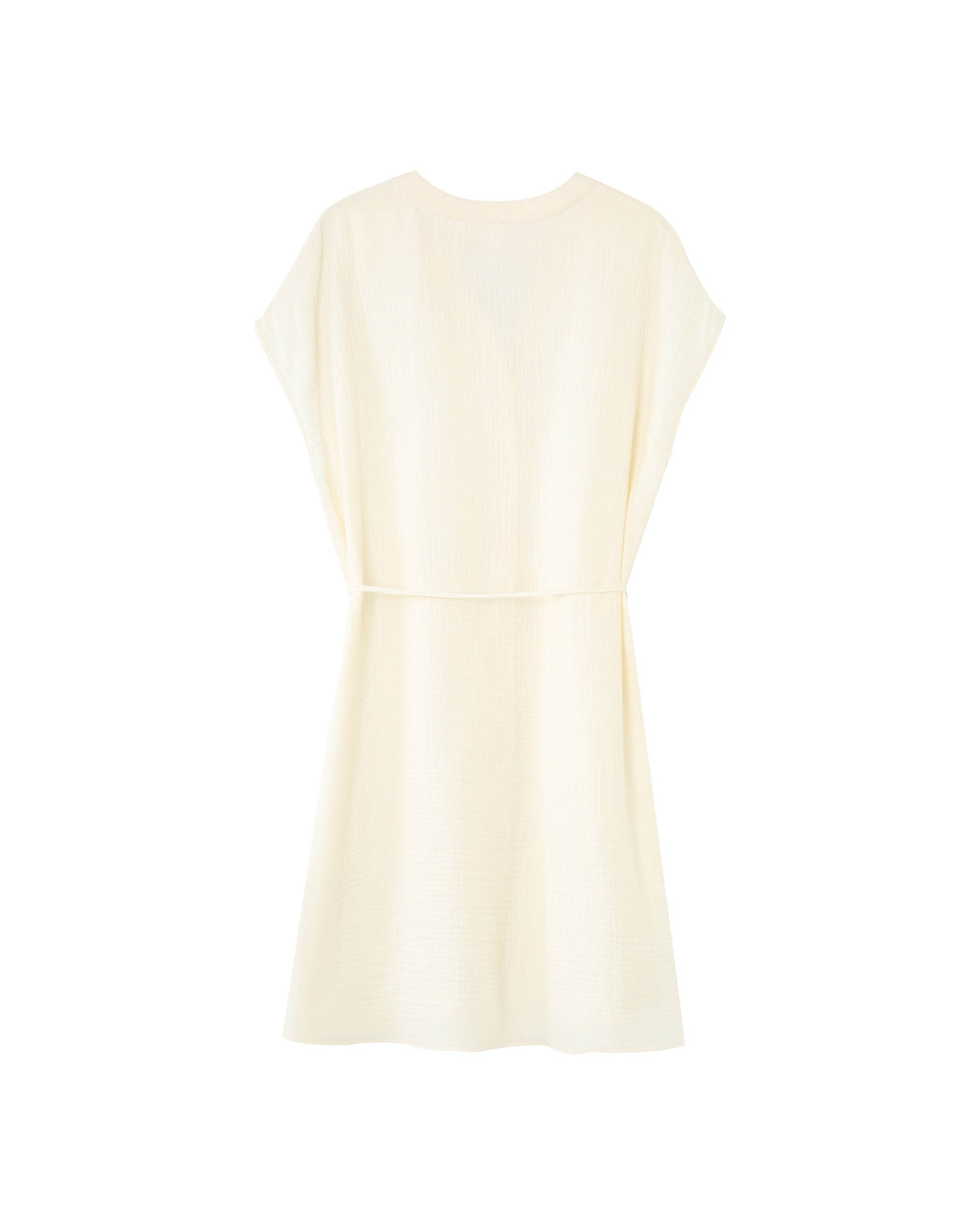 Robe courte en coton ecru Rozana