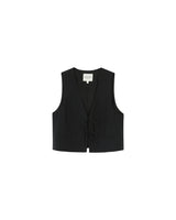 Knotted crop top black Rubens