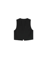 Knotted crop top black Rubens