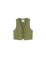 Knotted crop top vert Rubens