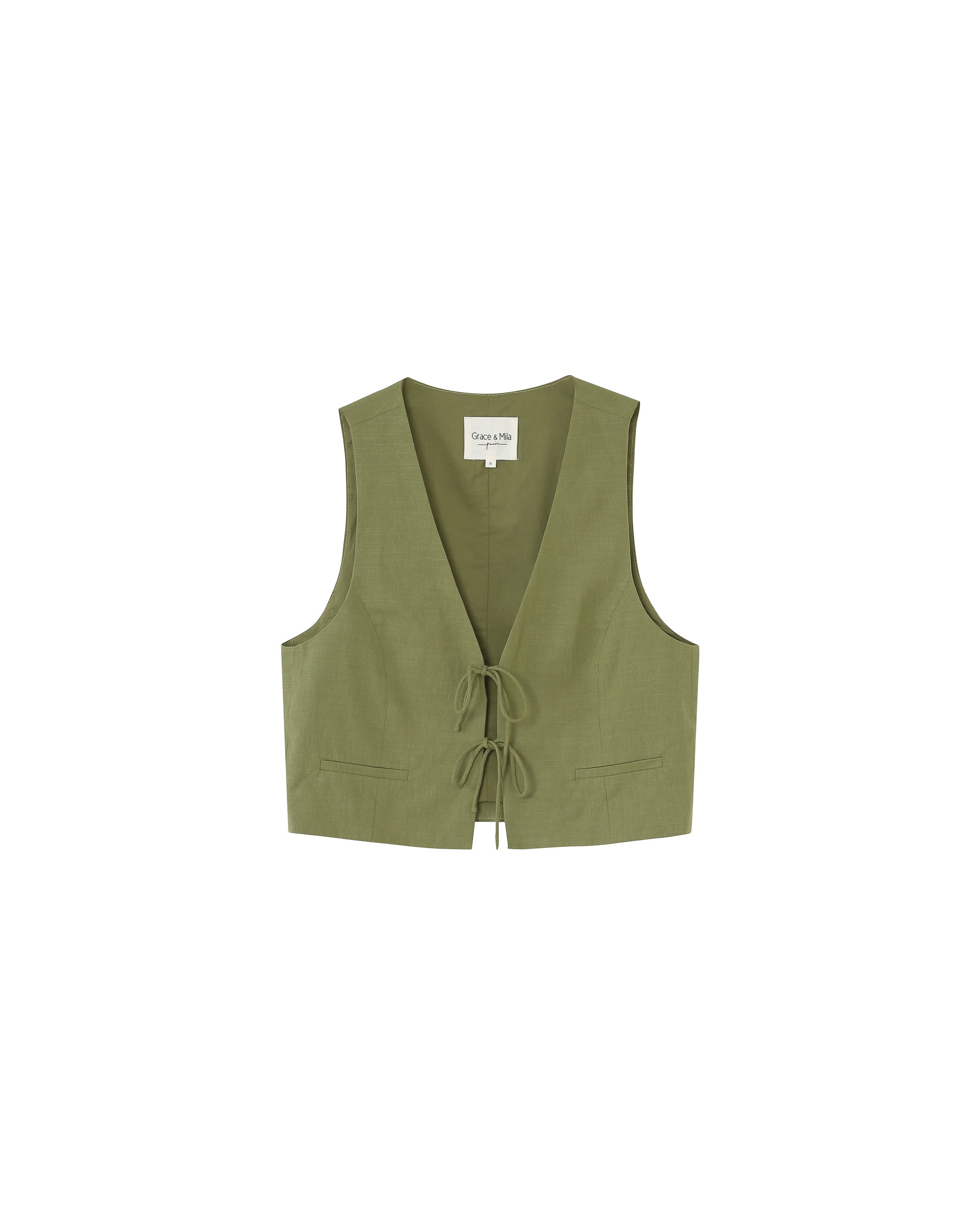 Knotted crop top vert Rubens