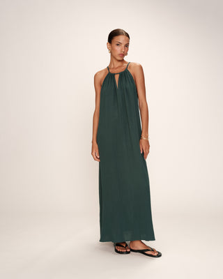ROBE LONGUE EMERAUDE RUBIS