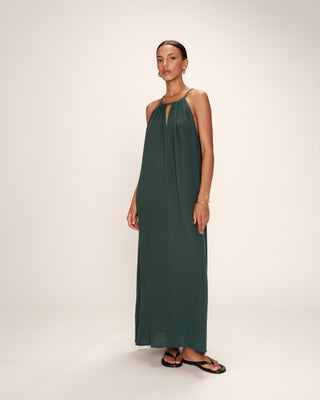ROBE LONGUE EMERAUDE RUBIS