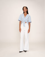 Striped cotton shirt bleu Ruth_13285