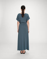 Robe longue portefeuille emeraude Pollen