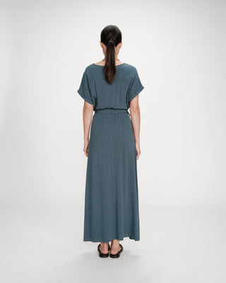 Robe longue portefeuille emeraude Pollen