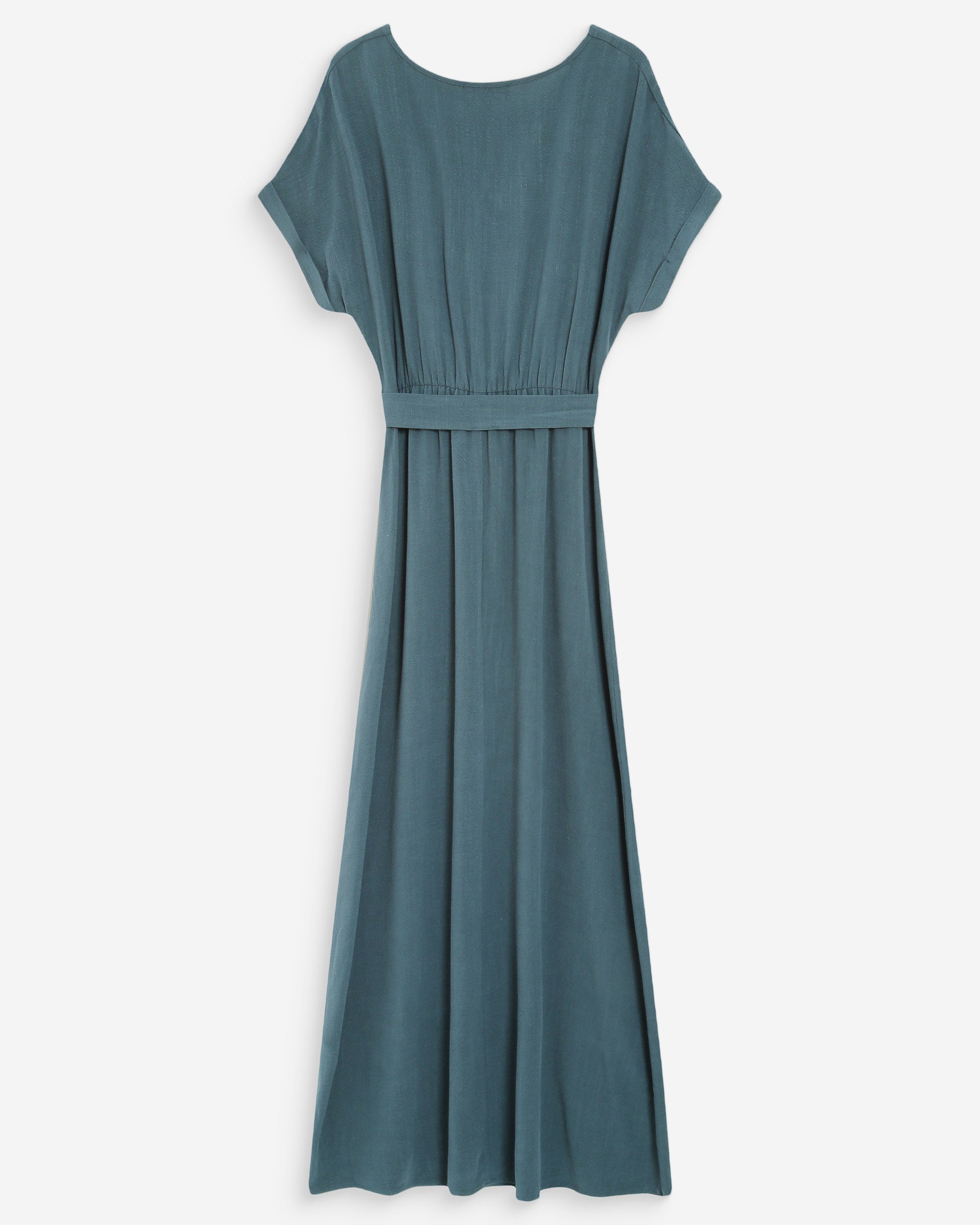 Robe longue portefeuille emeraude Pollen