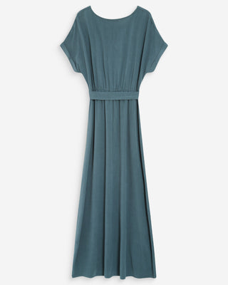 Robe longue portefeuille emeraude Pollen