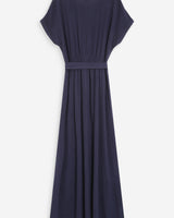 Robe longue portefeuille marine Pollen