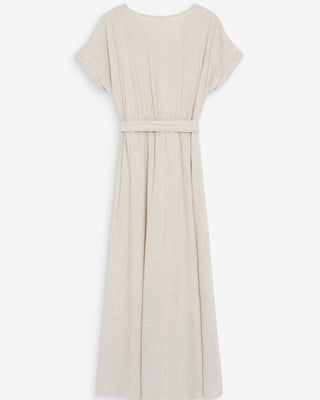 Robe longue portefeuille sable Pollen