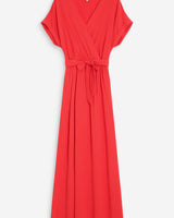 Robe longue portefeuille sanguine Pollen