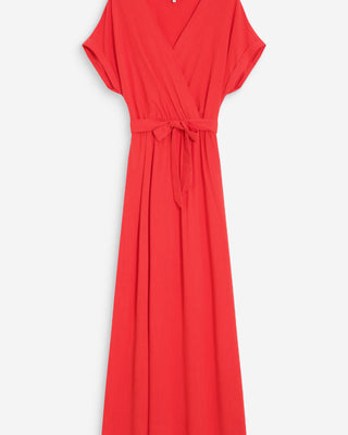 Robe longue portefeuille sanguine Pollen