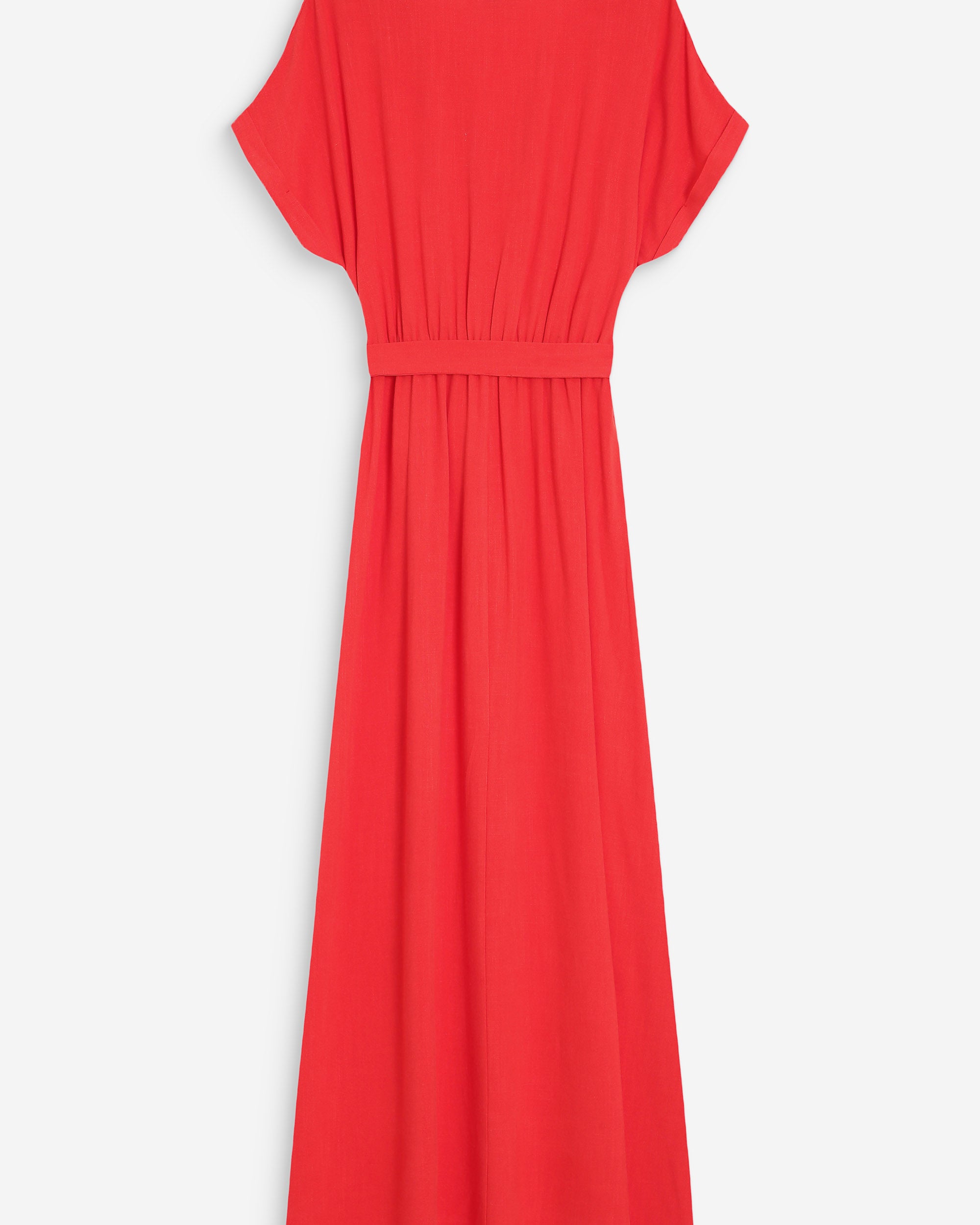 Robe longue portefeuille sanguine Pollen